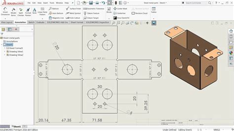 engineering drawing sheet metal part box|sheet metal drawing ideas.